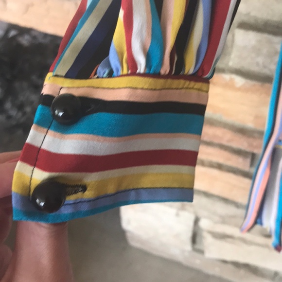 Rainbow striped dress/swim coverup NWOT - Picture 3 of 6
